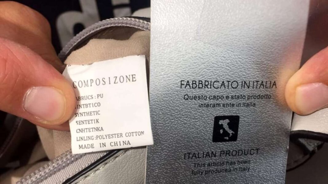 Etichetta falsa di Made in Italy